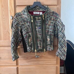 Byron Lars Tweed Moto Jacket — Size 2